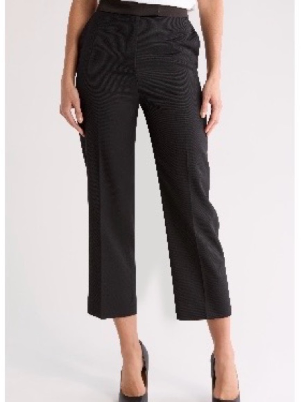 Hugo Boss Black Cropped Straight-Leg Women's Tuxedo Pants